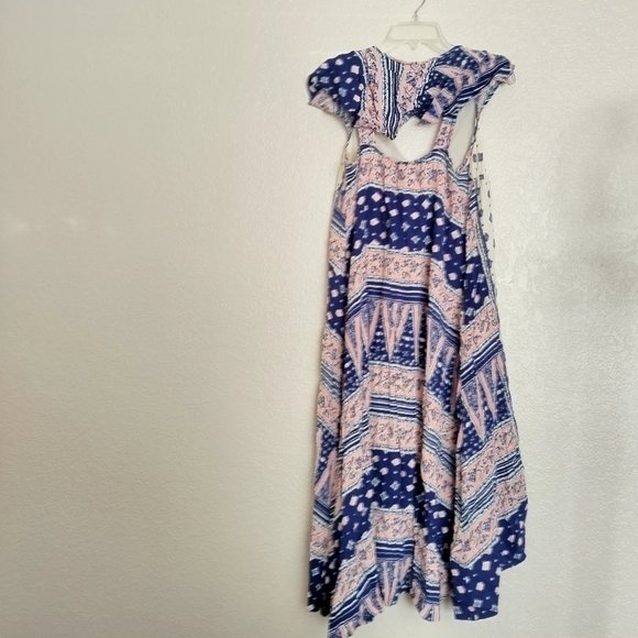 Anthropologie Maeve Summertide Midi High Low Flounce Sleeve Dress Loose sz S - Picture 7 of 8